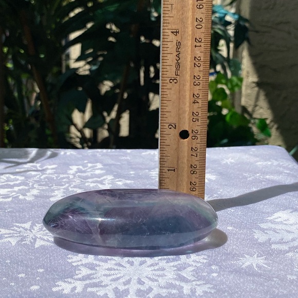 Giant Rainbow Fluorite Palm Stone - Picture 13 of 15